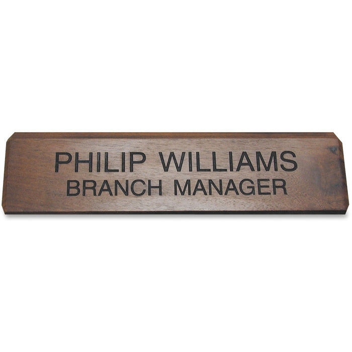 Xstamper Engraved Walnut Desk Sign - XSTK83