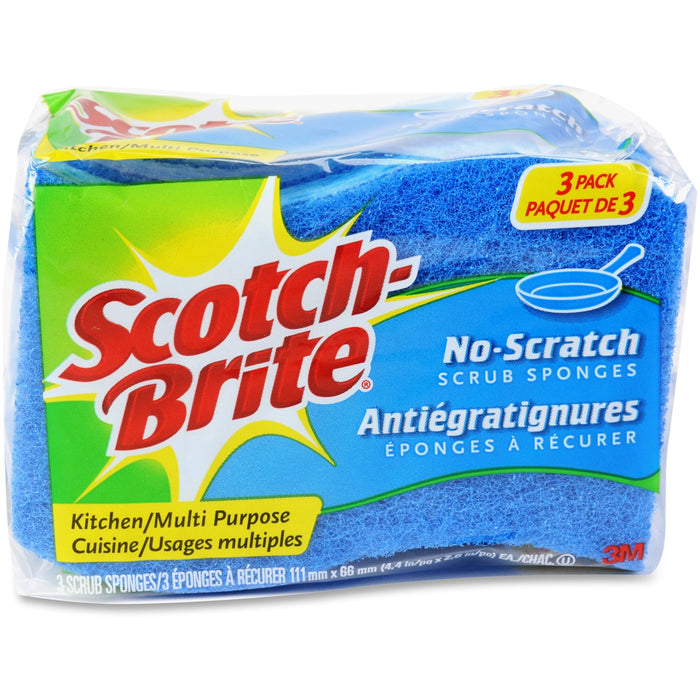 Scotch-Brite No Scratch Scrub Sponges - MMMMP3CT