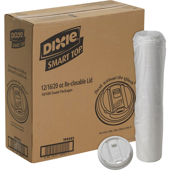 Dixie Large Reclosable Hot Cup Lids by GP Pro - DXETP9542CT