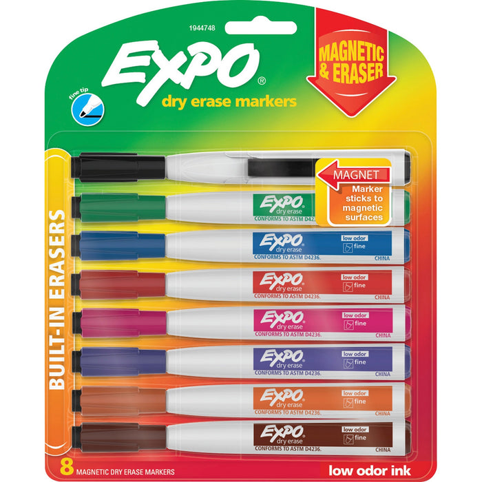 Expo Eraser Cap Fine Magnetic Dry Erase Markers - SAN1944748