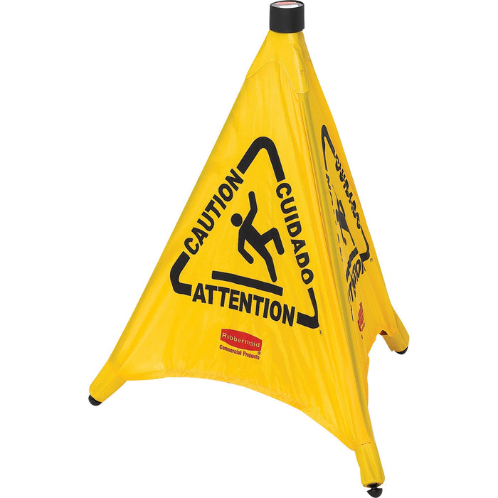 Rubbermaid Commercial Multi-Lingual Caution Safety Cone - RCP9S0000YWCT