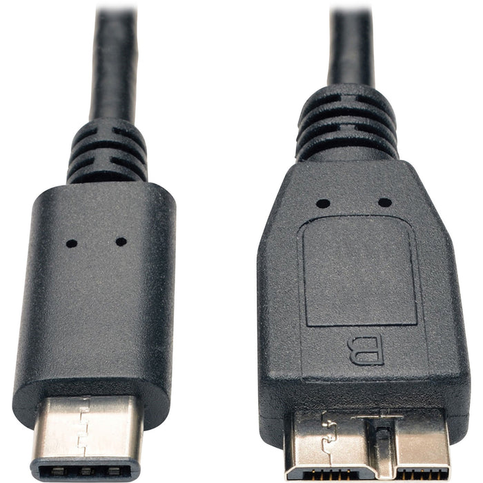 Tripp Lite USB 3.1 Gen 2 (10 Gbps) Cable, USB Type-C (USB-C) to USB 3.0 Micro-B (M/M), 3 ft - TRPU426003G2