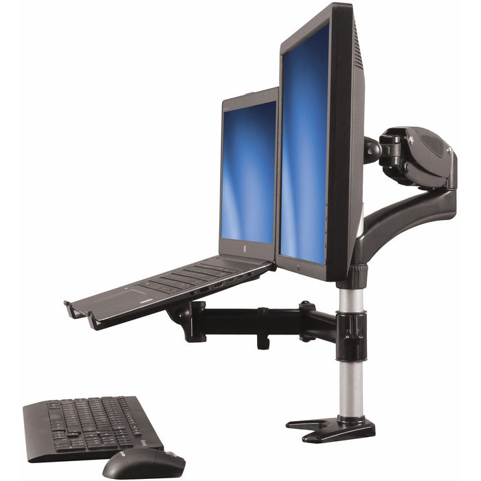 StarTech.com Laptop Monitor Stand, Computer Monitor Stand, Articulating, VESA Mount Monitor Desk Mount, For up to 27"(17.6lb/8kg) Displays - STCARMUNONB