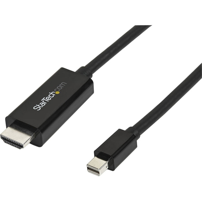 StarTech.com 10ft (3m) Mini DisplayPort to HDMI Cable, 4K 30Hz Video, Mini DP to HDMI Adapter/Converter Cable, mDP to HDMI Monitor/Display - STCMDP2HDMM3MB