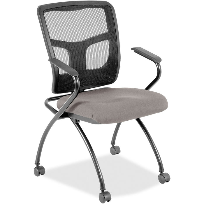 Lorell Ergomesh Nesting Chairs with Arms - LLR84374071