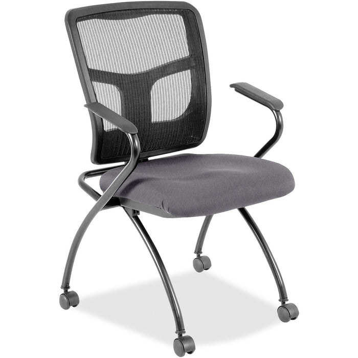 Lorell Ergomesh Nesting Chairs with Arms - LLR84374101