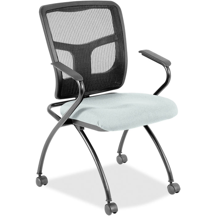 Lorell Ergomesh Nesting Chairs with Arms - LLR84374102