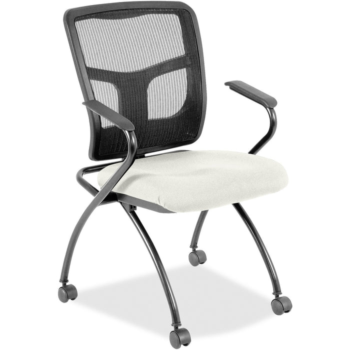 Lorell Ergomesh Nesting Chairs with Arms - LLR84374103