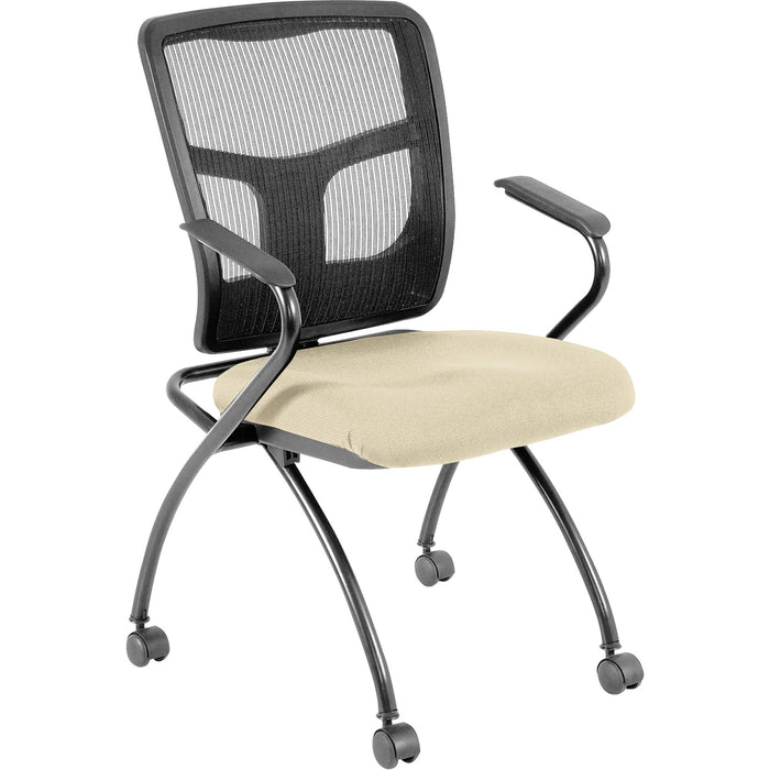 Lorell Ergomesh Nesting Chairs with Arms - LLR84374007