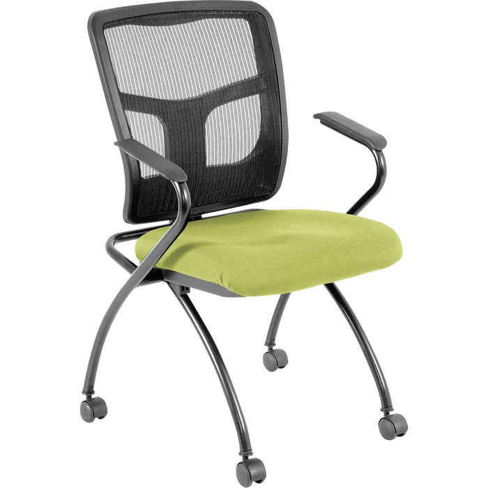 Lorell Ergomesh Nesting Chairs with Arms - LLR84374009