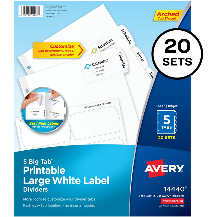 Avery&reg; Big Tab Tab Divider - AVE14440