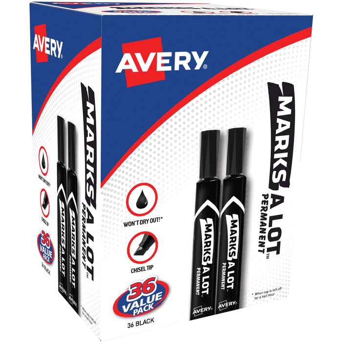 Avery&reg; Marks A Lot Permanent Markers - Large Desk-Style Size - AVE98206