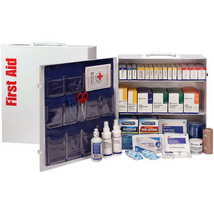 First Aid Only 3-Shelf First Aid Cabinet with Medications - ANSI Compliant - FAO90575