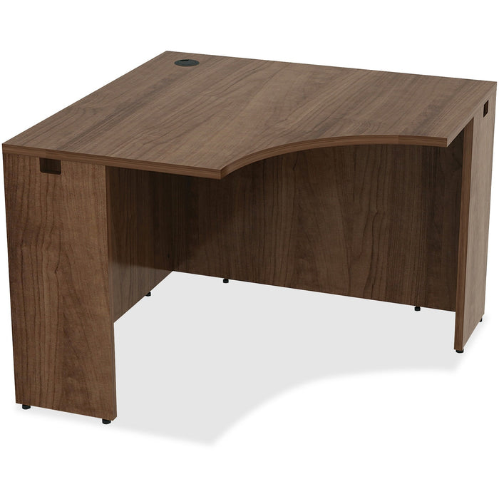 Lorell Essentials Series Walnut Laminate Corner Desk - LLR69953