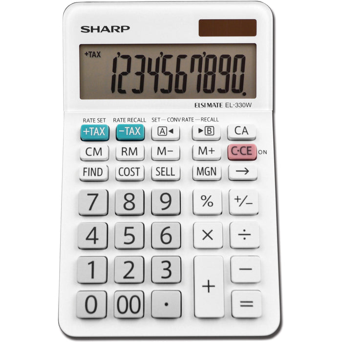 Sharp EL-330WB 10 Digit Professional Desktop Calculator - SHREL330WB