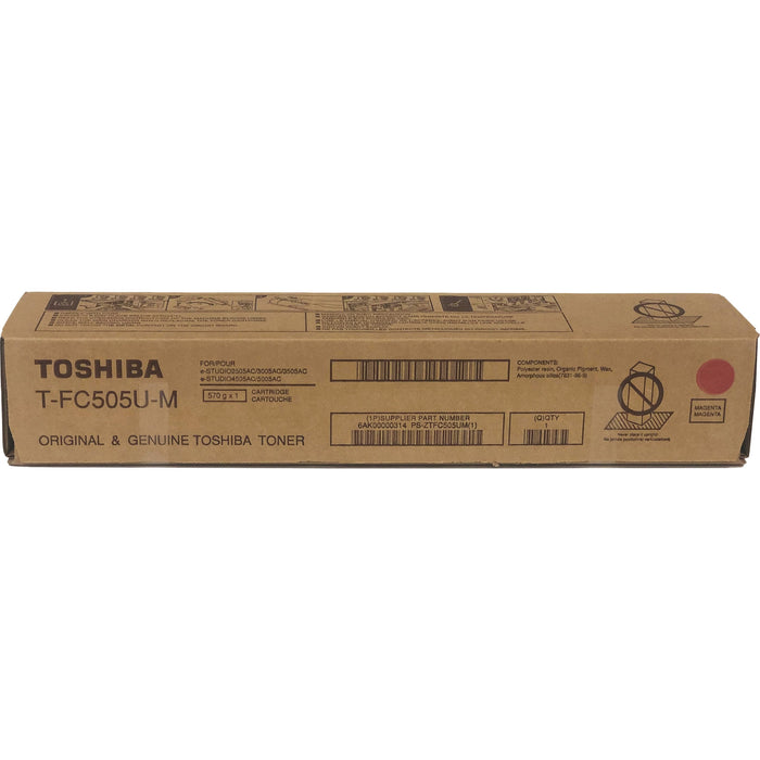 Toshiba Original High Yield Laser Toner Cartridge - Magenta - 1 Each - TOSTFC505UM