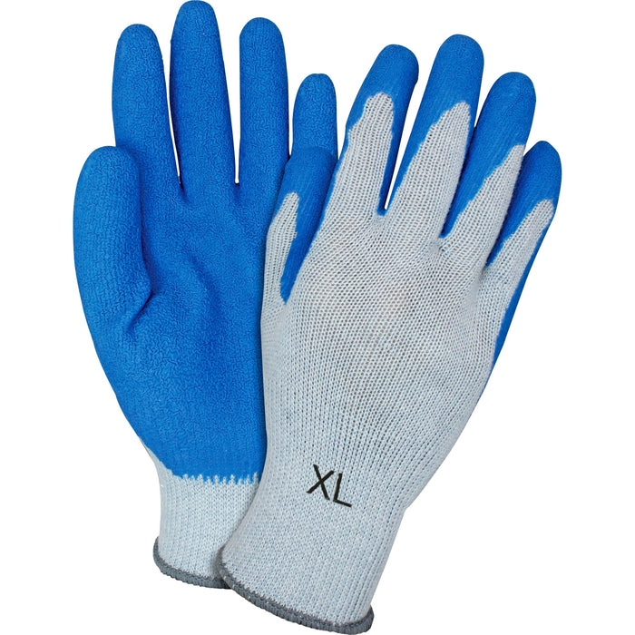 Safety Zone Blue/Gray Coated Knit Gloves - SZNGRSLXL