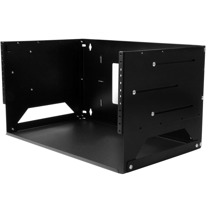 StarTech.com 4U Wallmount Server Rack with Built-in Shelf - Solid Steel - Adjustable Depth 12in to 18in~ - STCWALLSHELF4U