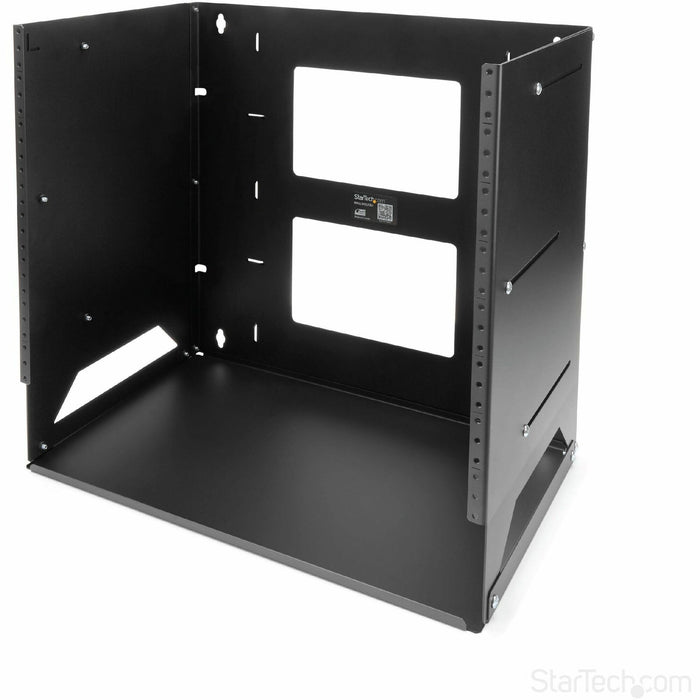 StarTech.com 8U Wallmount Server Rack with Built-in Shelf - Solid Steel - Adjustable Depth 12in to 18in~ - STCWALLSHELF8U