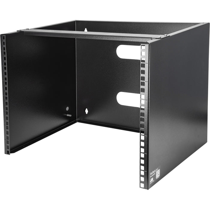 StarTech.com 8U Wall Mount Rack, 14in Deep, 19 inch Wall Mount Network Rack, Wall Mounting Patch Panel Bracket for Switch/IT Equipment - STCWALLMOUNT8