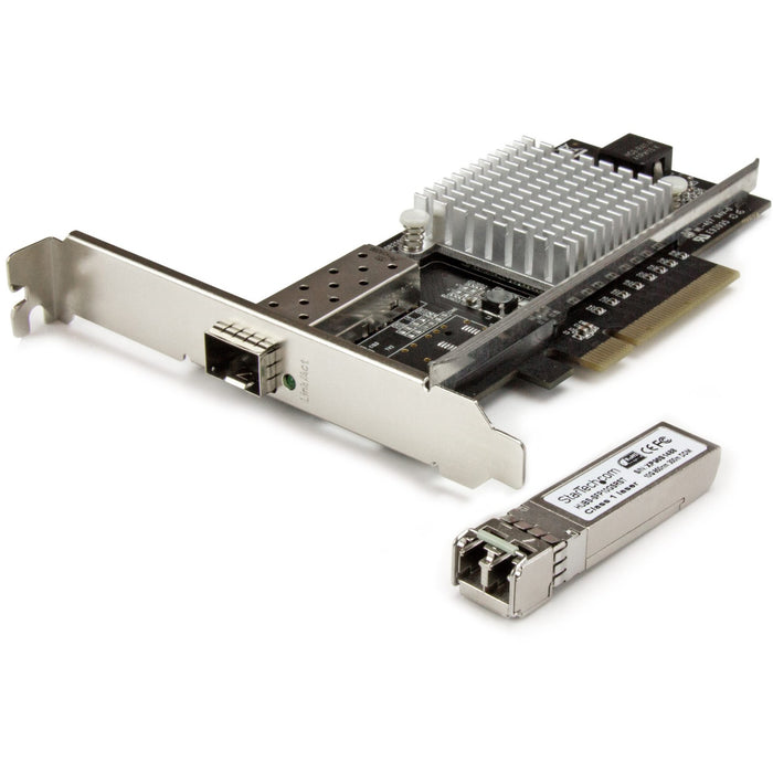 StarTech.com 10G Network Card 1x 10G Open SFP+ Multimode LC Fiber Connector Intel 82599 Chip Gigabit Ethernet Card - STCPEX10000SRI