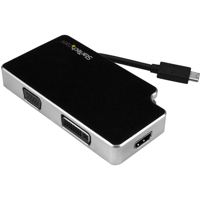StarTech.com USB C Multiport Adapter - UHD 4K - USB C to VGA / DVI / HDMI - USB C Adapter - STCCDPVGDVHDB