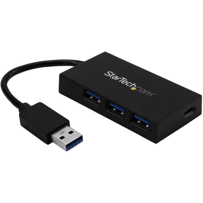StarTech.com 4 Port USB 3.0 Hub - USB Type-A to 1x USB-C & 3x USB-A SuperSpeed 5Gbps - USB Bus Powered - Portable/Laptop USB 3.1 Gen 1 Hub - STCHB30A3A1CFB