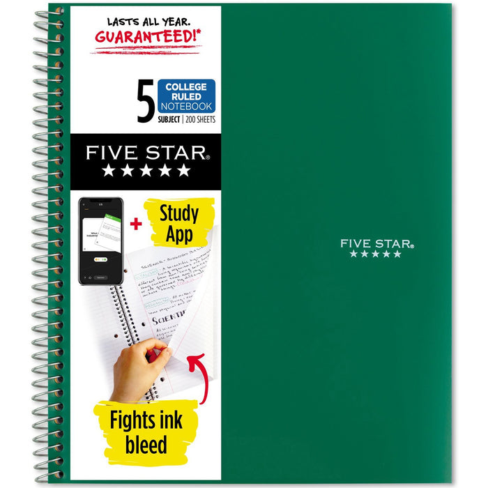 Five Star Wirebound College Rule 5 - subject Notebook - Letter - MEA72079