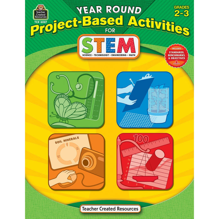 Teacher Created Resources Year Round Grades 3-4 Stem Project-Based Activities Book Printed Book - TCR3027