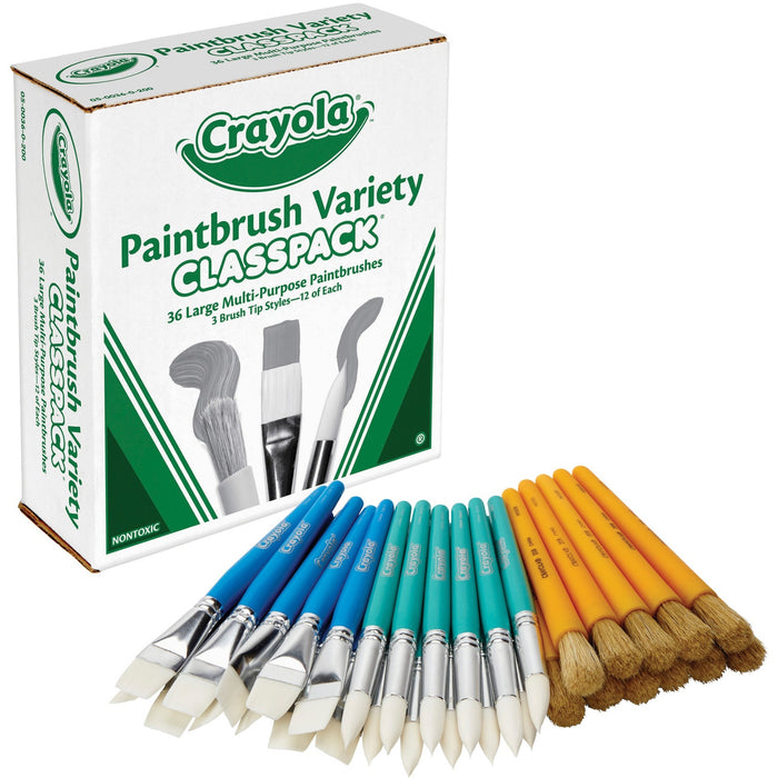 Crayola 3-Tip Paintbrush Variety Classpack - CYO050036