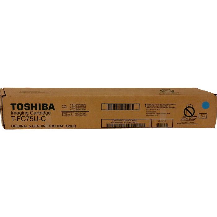 Toshiba Original Standard Yield Laser Toner Cartridge - Cyan - 1 Each - TOSTFC75UC