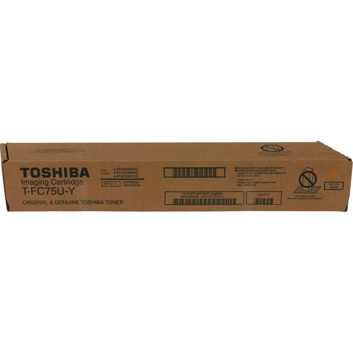 Toshiba Original Standard Yield Laser Toner Cartridge - Yellow - 1 Each - TOSTFC75UY