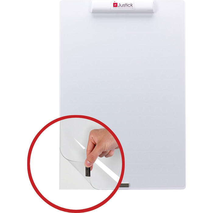 Justick Frameless Mini Dry-Erase Board with Clear Overlay - SMD02546