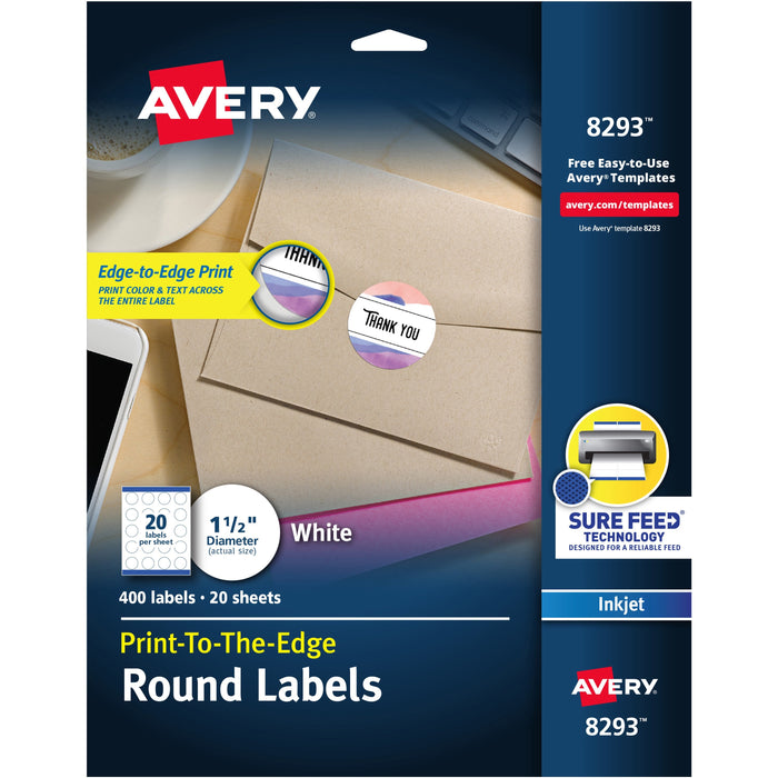 Avery&reg; High Visibility Round Labels - AVE8293