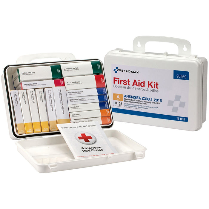 First Aid Only 25-Person Unitized Plastic First Aid Kit - ANSI Compliant - FAO90569