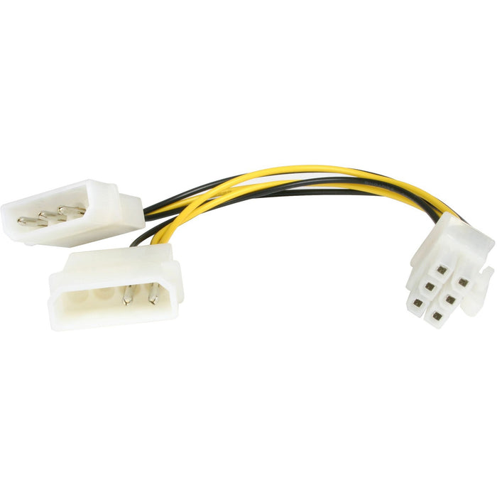 StarTech.com 6in LP4 to 6 Pin PCI Express Video Card Power Cable Adapter - 6 pin internal power (M) - 4 pin ATX12V (M) - 15.2 cm - STCLP4PCIEXADAP