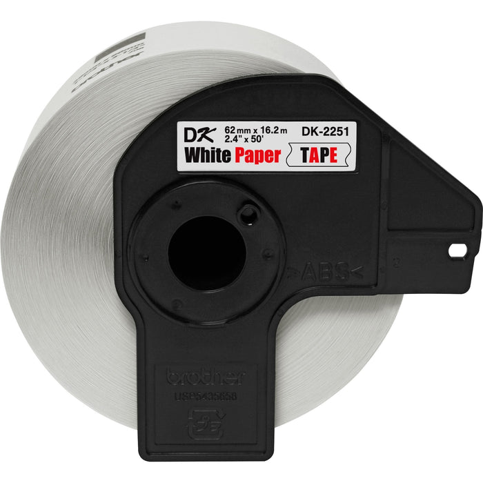 Brother DK2251 - Black/Red on White Continuous Length Paper Labels - BRTDK2251