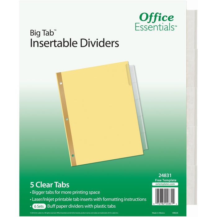 Avery&reg; Office Essentials Big Tab Insertable Dividers - AVE24831