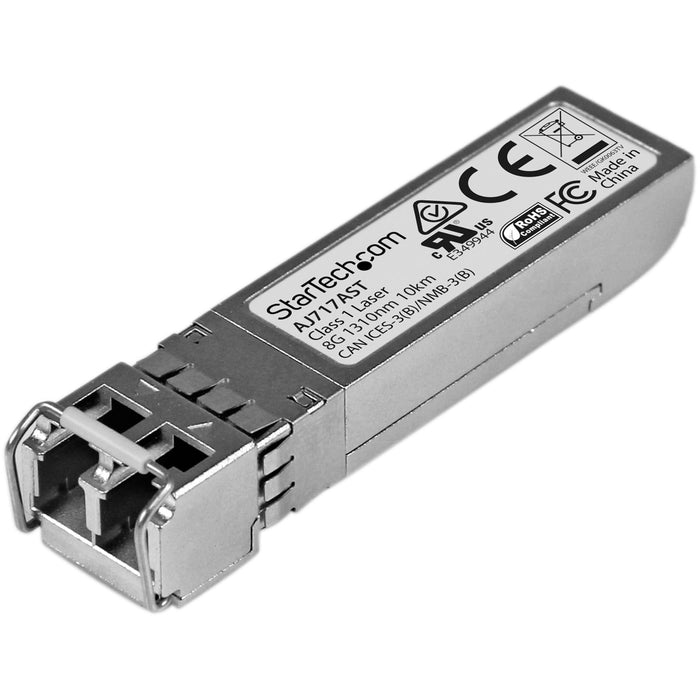 StarTech.com HPE AJ717A Compatible SFP+ Module - 8G Fiber Channel WW - 8GE Gigiabit Ethernet SFP+ 8GbE Single Mode Fiber Transceiver 10km - STCAJ717AST