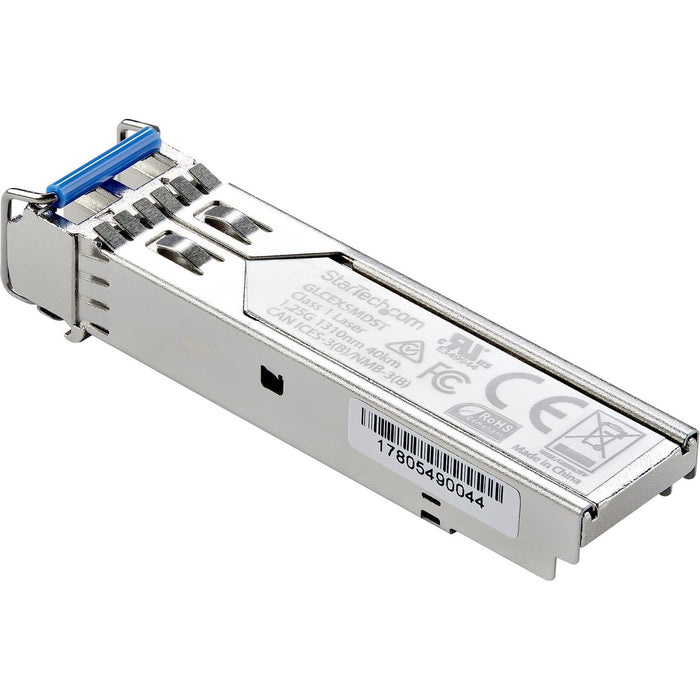 StarTech.com Cisco GLC-EX-SMD Compatible SFP Module - 1000BASE-EX - 1GE Gigabit Ethernet SFP 1GbE Single Mode Fiber SMF Optic Transceiver - STCGLCEXSMDST