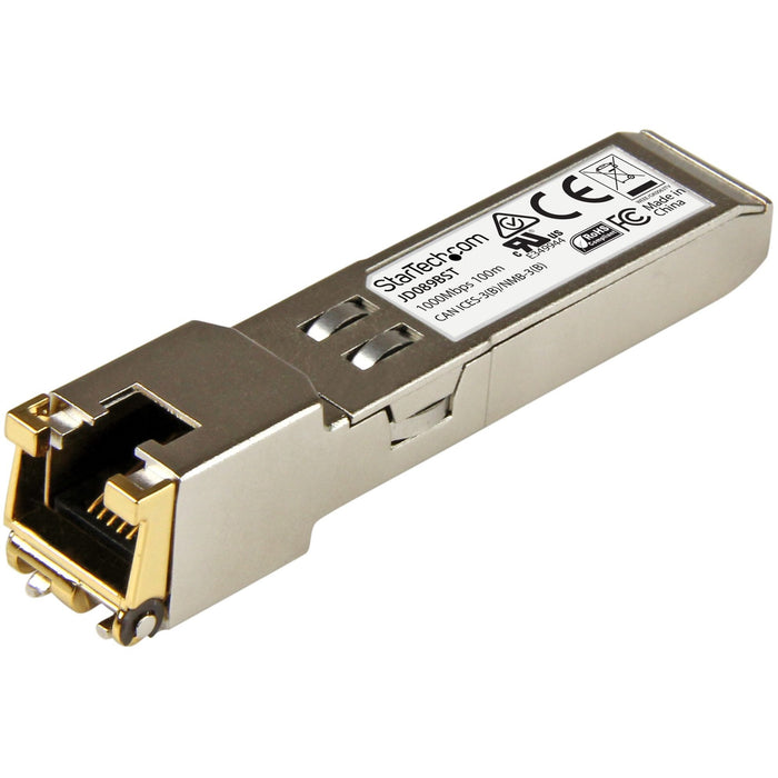 StarTech.com HPE JD089B Compatible SFP Module - 1000BASE-T - 1GE Gigabit Ethernet SFP SFP to RJ45 Cat6/Cat5e - 100m - STCJD089BST