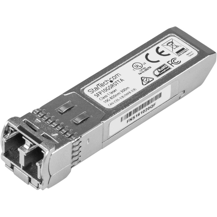 StarTech.com Cisco SFP-10G-SR-S Comp. SFP+ Module - 10GBASE-SR - 10GE Gigabit Ethernet SFP+ 10GbE Multimode Fiber MMF Optic Transceiver - STCSFP10GSRSTTA