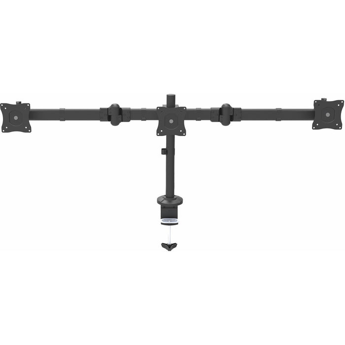 StarTech.com Desk Mount Triple Monitor Arm, 3 VESA 27" (17.6lb/8kg) Displays, Ergonomic Height Adjustable Articulating Pole Mount - STCARMTRIO