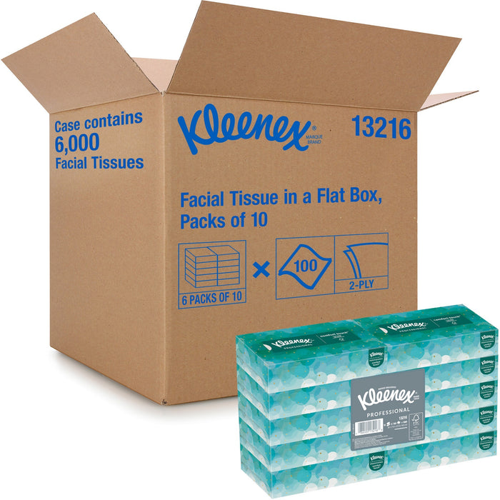 Kleenex Flat Box Facial Tissue - KCC13216