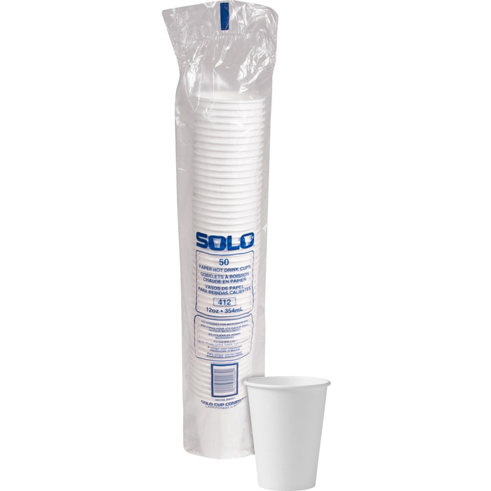 Solo Disposable Paper Hot Cups - SCC412WN2050