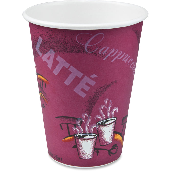 Solo Bistro Design Disposable Paper Cups - SCC412SIN0041CT