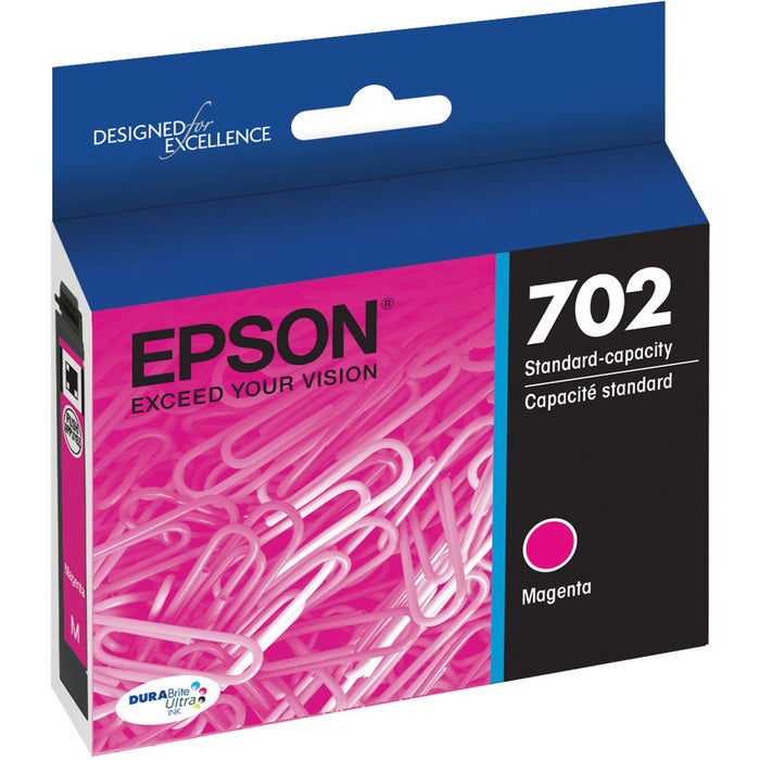 Epson DURABrite Ultra T702 Original Standard Yield Inkjet Ink Cartridge - Magenta - 1 Each - EPST702320S