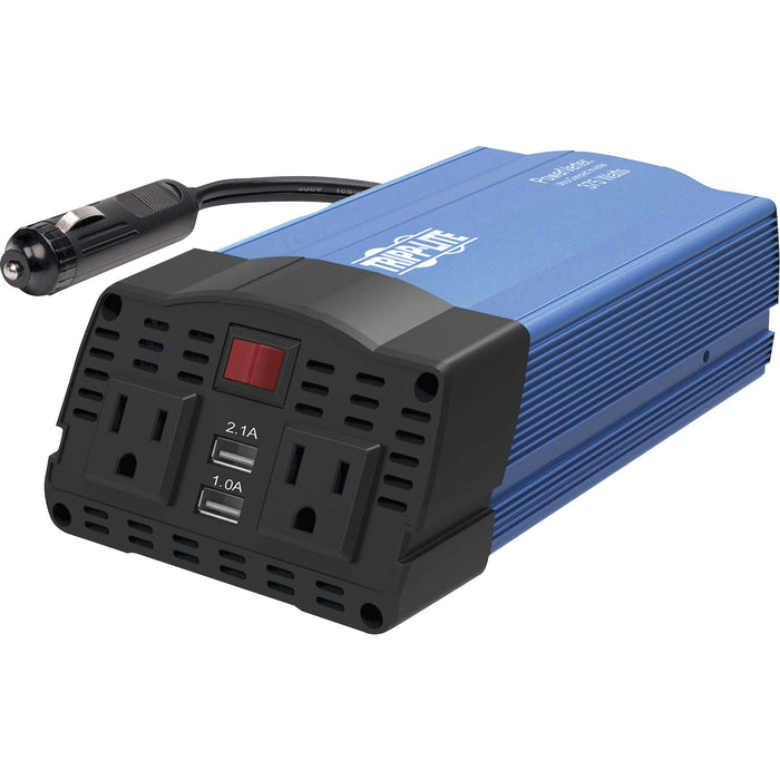 Tripp Lite 375W Car Power Inverter 2 Outlets 2-Port USB Charging AC to DC - TRPPV375USB