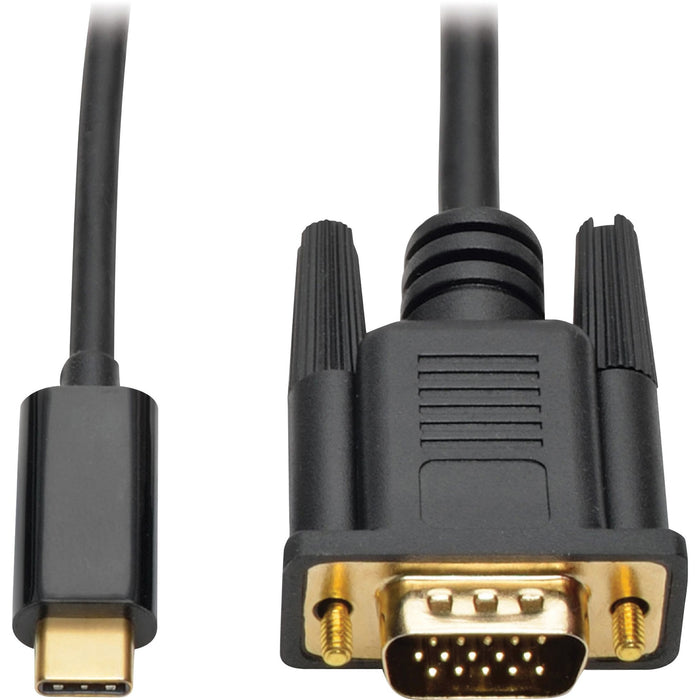 Tripp Lite USB C to VGA Adapter Cable (M/M), 1920 x 1200 (1080p), 6 ft - TRPU444006V
