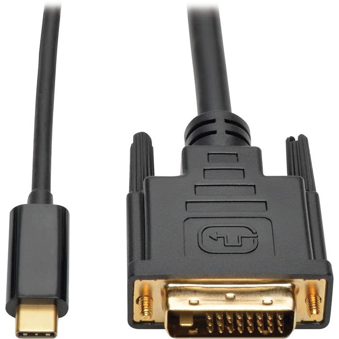 Tripp Lite USB C to DVI Adapter Cable (M/M), 1920 x 1080 (1080p), 6 ft - TRPU444006D